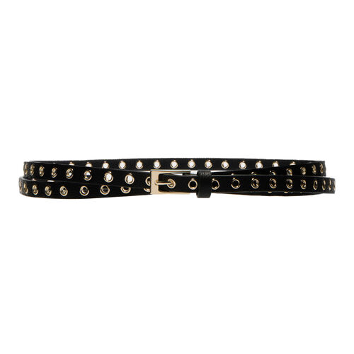 Cue Leather Double Wrap Eyelet Belt